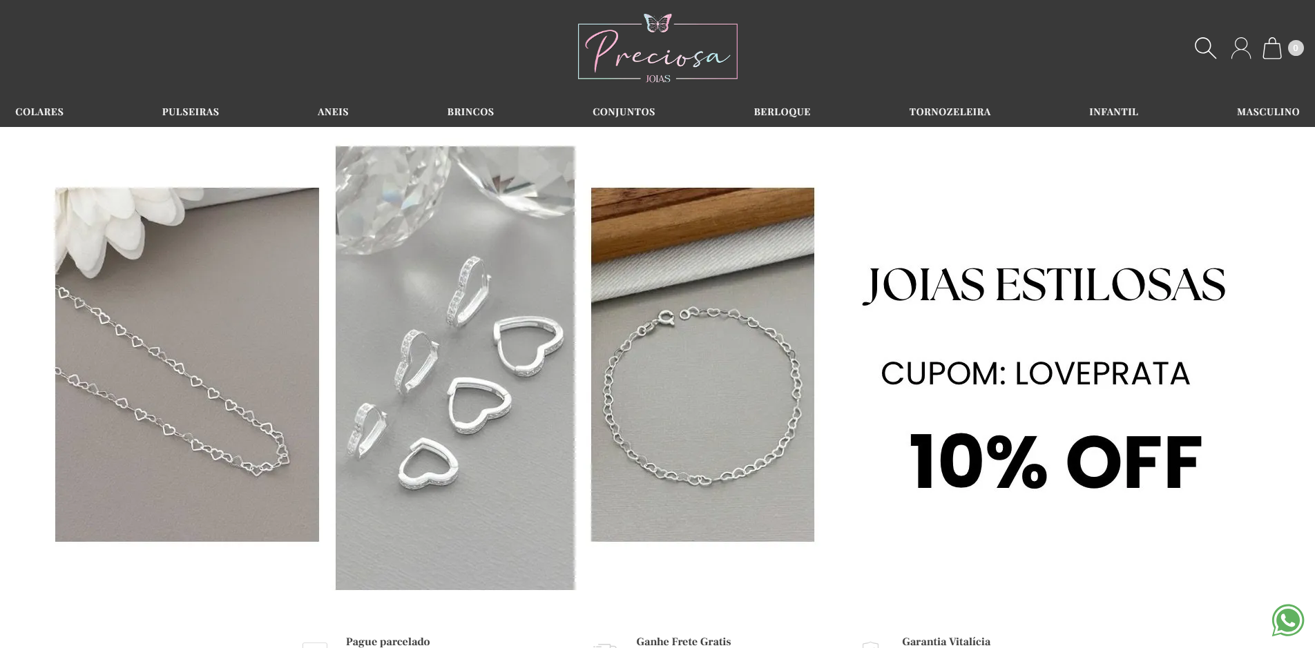 Prévia do site Preciosa Joias